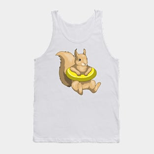 Squirrel Swimming Swim ring Tank Top